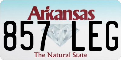 AR license plate 857LEG