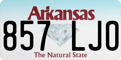 AR license plate 857LJO