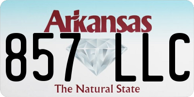AR license plate 857LLC