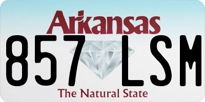 AR license plate 857LSM