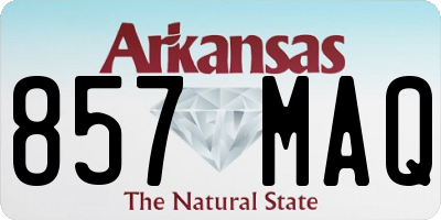AR license plate 857MAQ