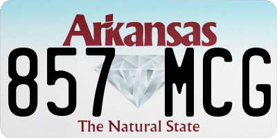 AR license plate 857MCG