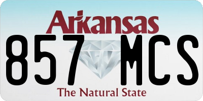 AR license plate 857MCS