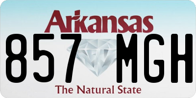 AR license plate 857MGH