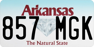 AR license plate 857MGK