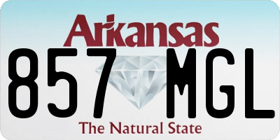 AR license plate 857MGL