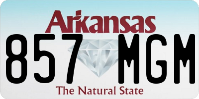 AR license plate 857MGM