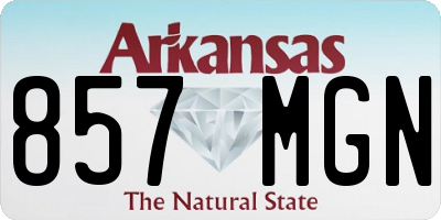 AR license plate 857MGN