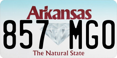 AR license plate 857MGO