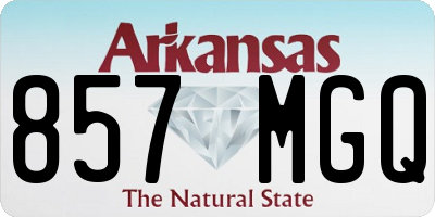 AR license plate 857MGQ