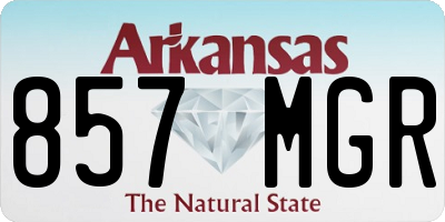 AR license plate 857MGR