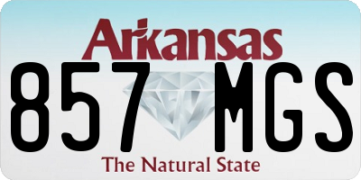 AR license plate 857MGS