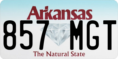 AR license plate 857MGT