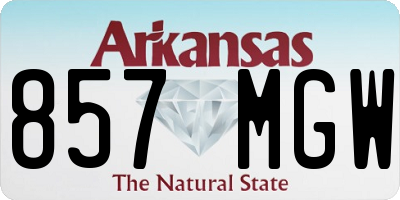 AR license plate 857MGW