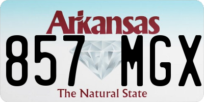 AR license plate 857MGX