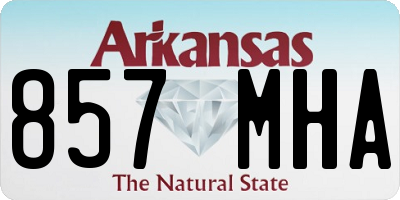 AR license plate 857MHA