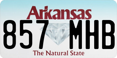 AR license plate 857MHB