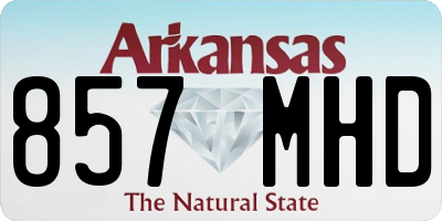 AR license plate 857MHD