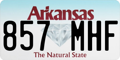 AR license plate 857MHF
