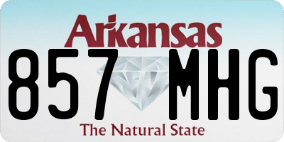 AR license plate 857MHG