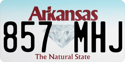 AR license plate 857MHJ