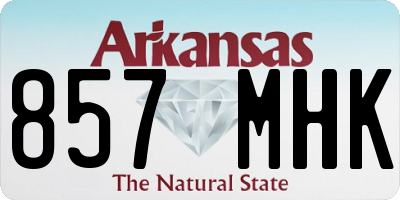 AR license plate 857MHK