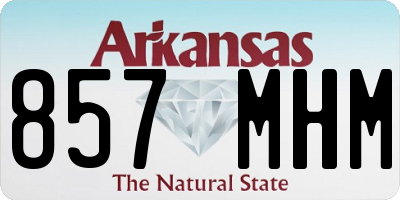 AR license plate 857MHM