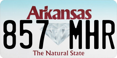 AR license plate 857MHR