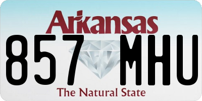 AR license plate 857MHU