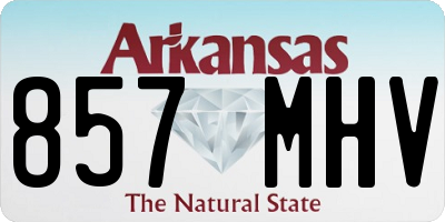 AR license plate 857MHV