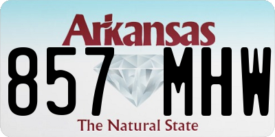 AR license plate 857MHW