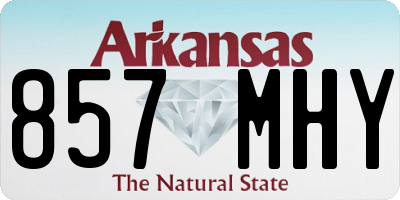 AR license plate 857MHY