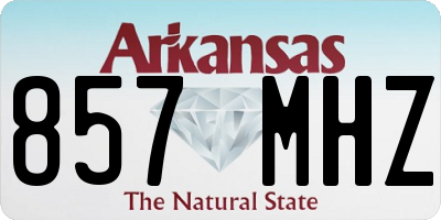 AR license plate 857MHZ