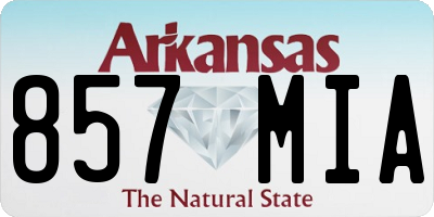 AR license plate 857MIA