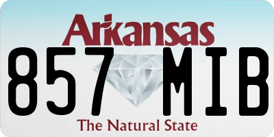 AR license plate 857MIB