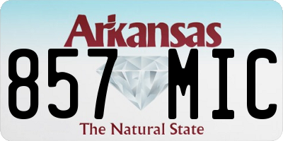 AR license plate 857MIC