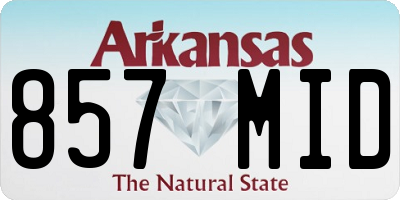 AR license plate 857MID