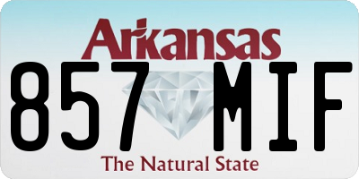 AR license plate 857MIF