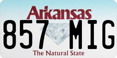 AR license plate 857MIG