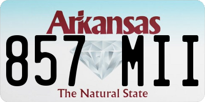 AR license plate 857MII
