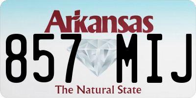 AR license plate 857MIJ