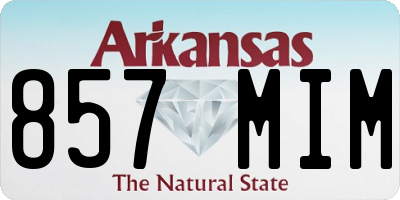 AR license plate 857MIM