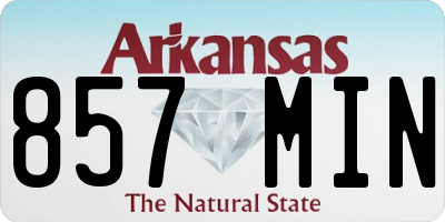 AR license plate 857MIN