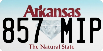 AR license plate 857MIP