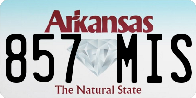 AR license plate 857MIS