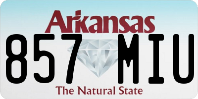 AR license plate 857MIU