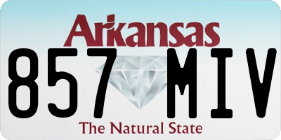 AR license plate 857MIV
