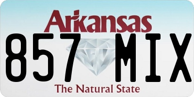 AR license plate 857MIX