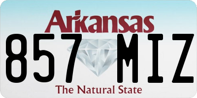 AR license plate 857MIZ