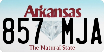 AR license plate 857MJA